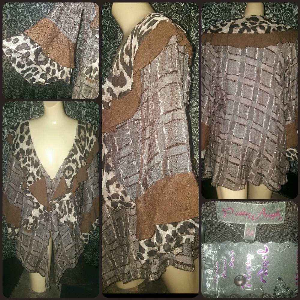 🔮NWT PRETTY ANGEL FLAIR arm REN GOTH GYPSY BLOUSE